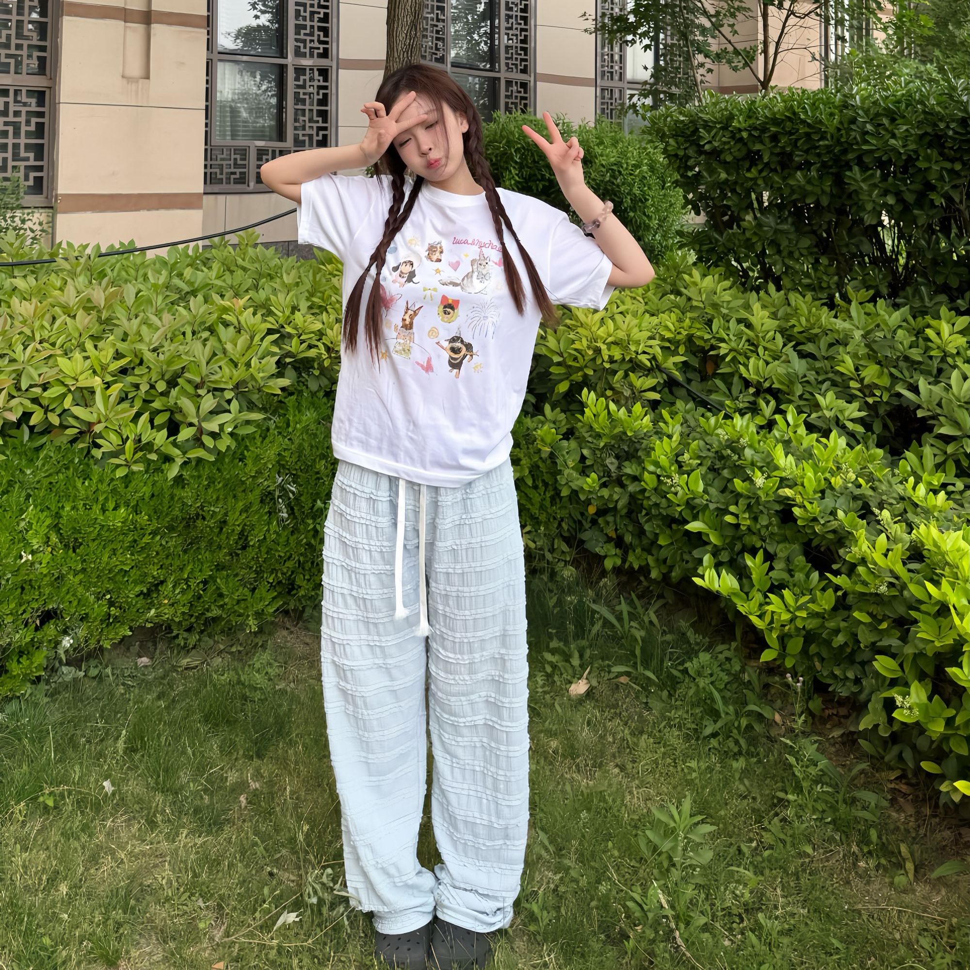  Luca＆Michael休闲裤蛋糕裤时尚宽松印花
