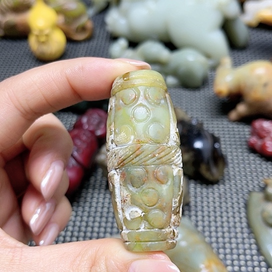 白玉菩提吊坠摆件