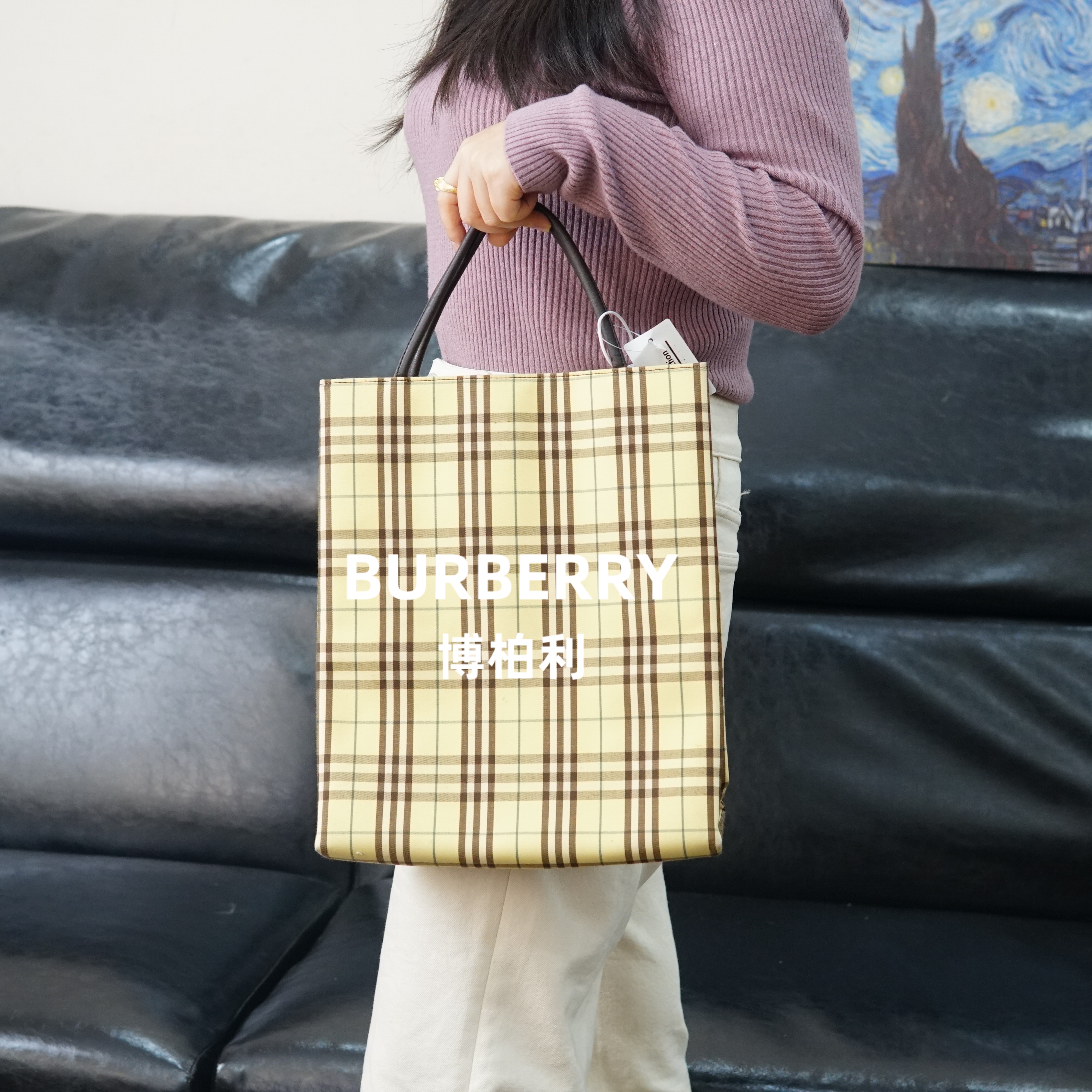 95新 BURBERRY/博柏利 巴宝莉/格纹单肩包/JJ12430209/0209
