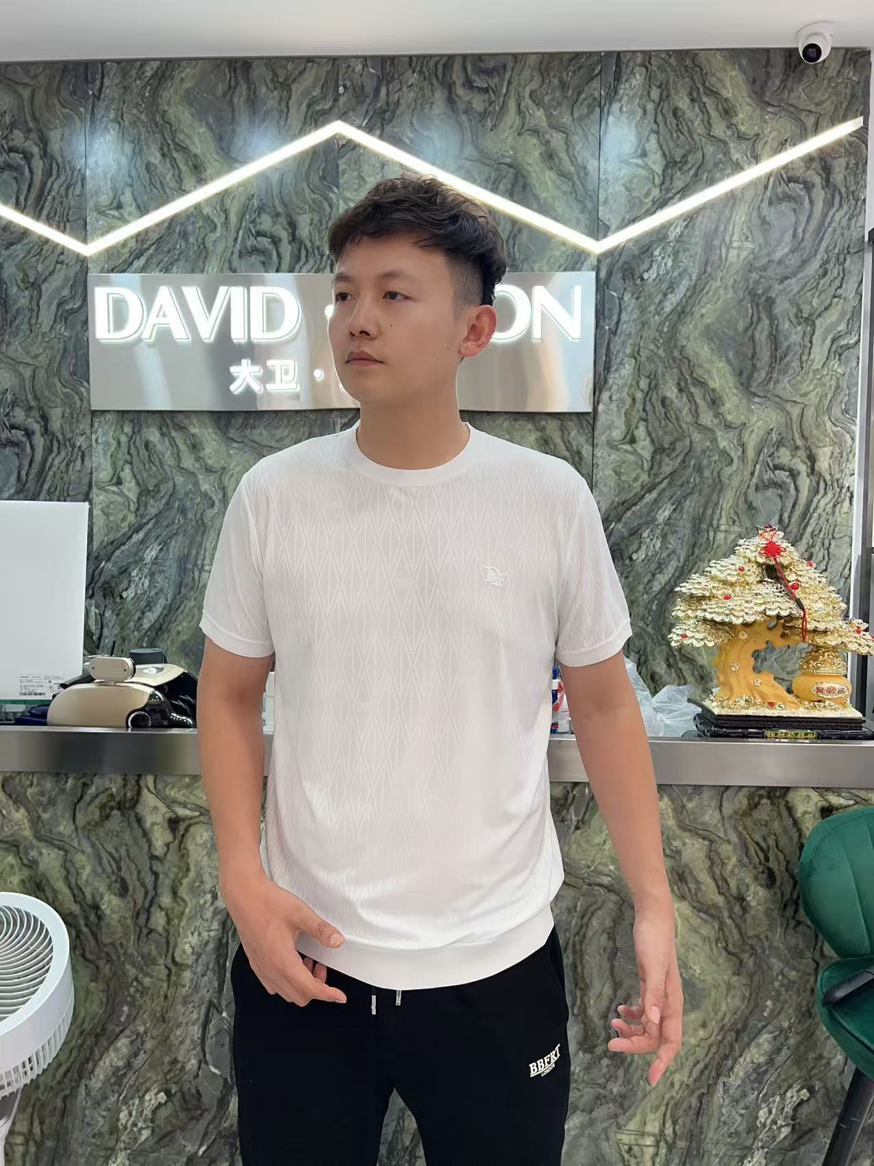 冰凉丝滑夏季宝丽丝锦氨短袖61002