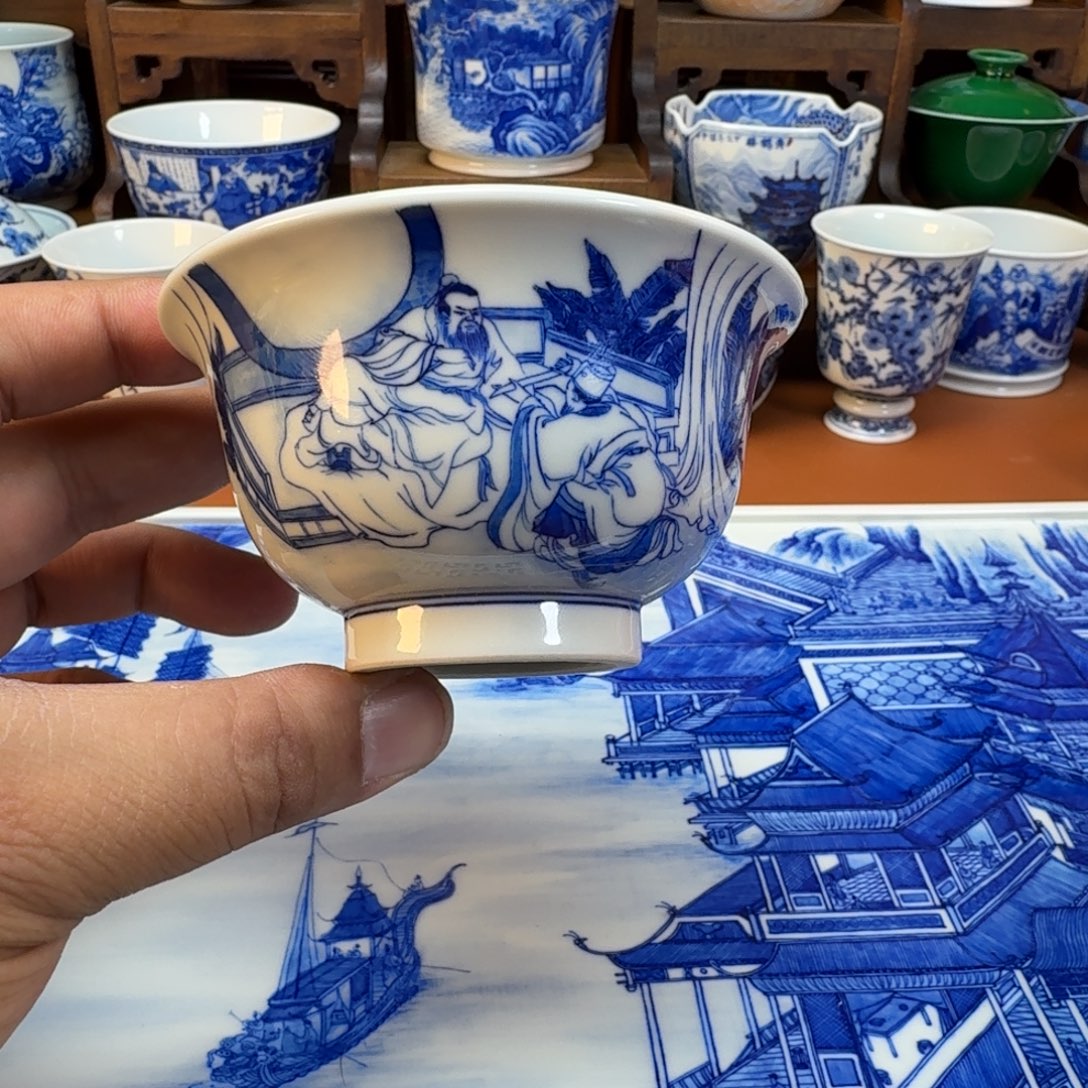 杯子陶景德镇全手工手绘陶瓷