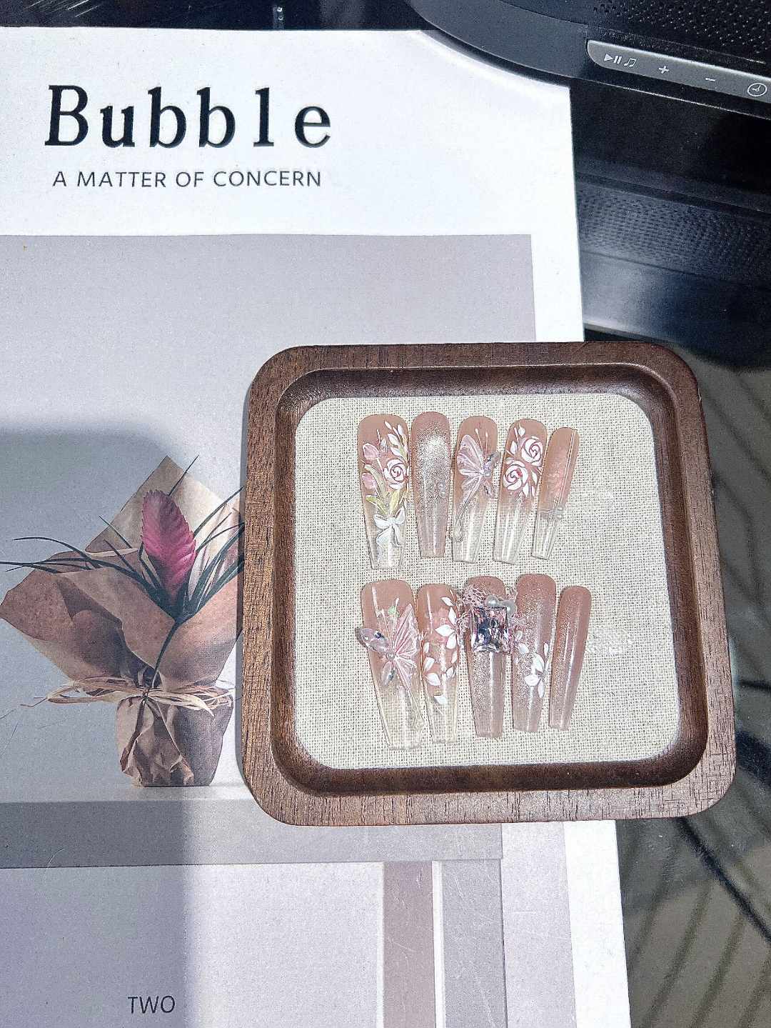 【花季】纯手工高级手绘穿戴甲