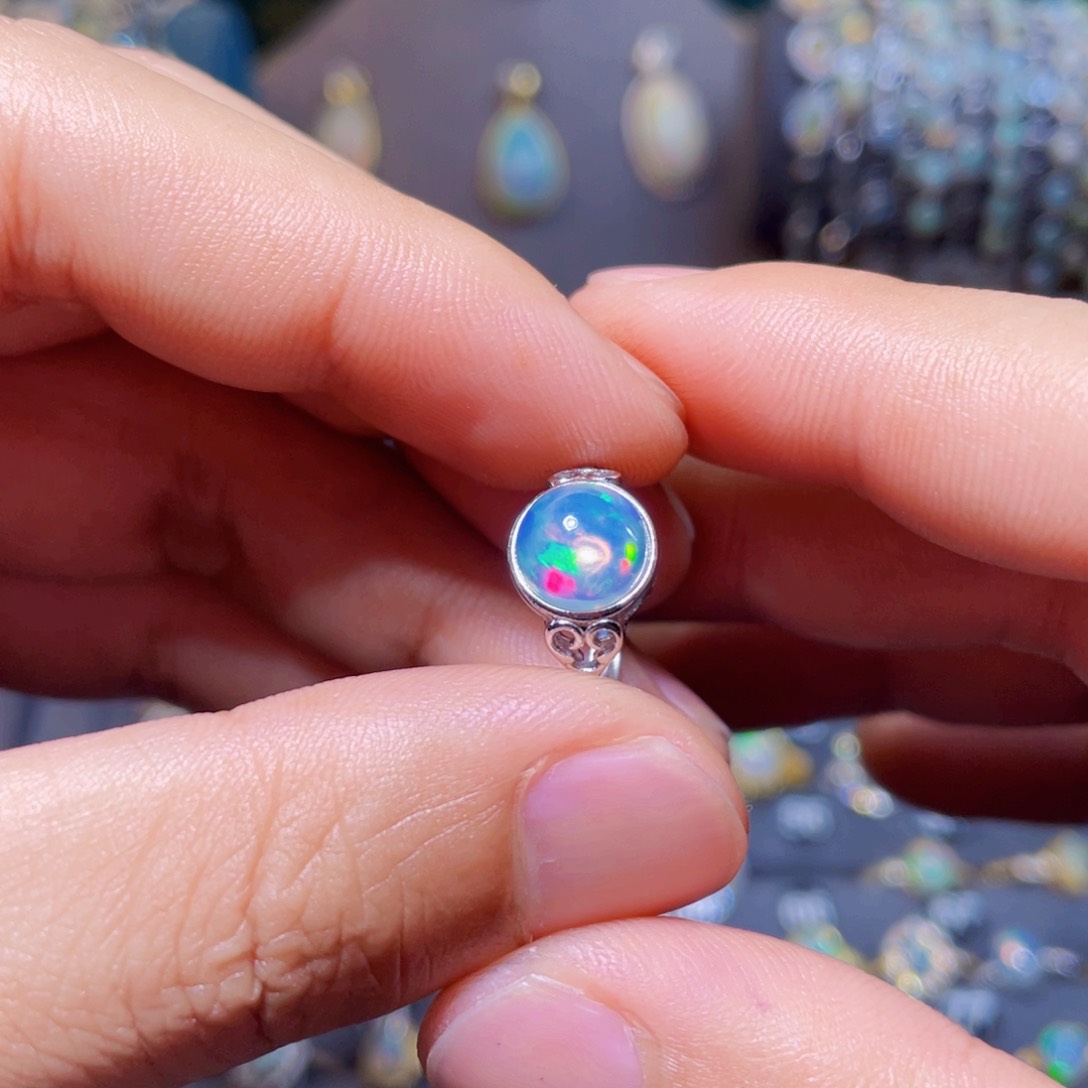 欧泊银S925镶嵌戒指）