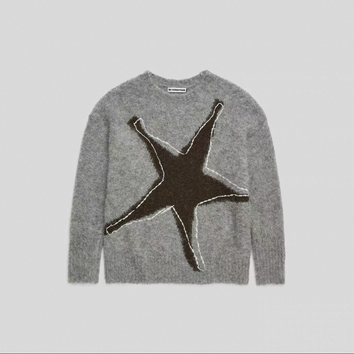 NO DIRECTION+ 26SS星月系列刺绣羊驼毛针织衫