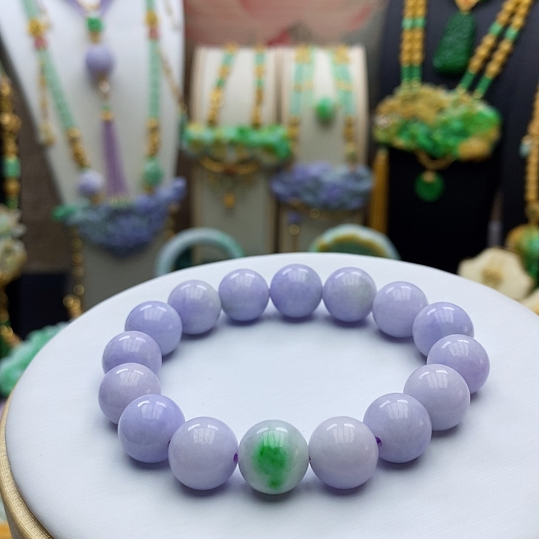 翡翠手链未镶嵌天然