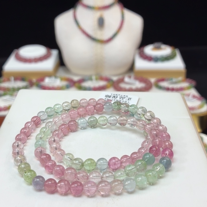 手链碧玺未镶嵌5.8mm±