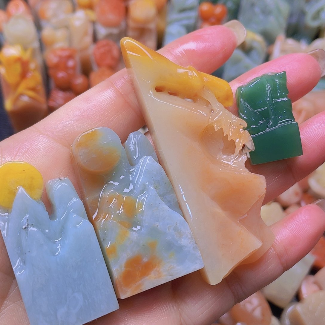 青田石印石浅*纯手工