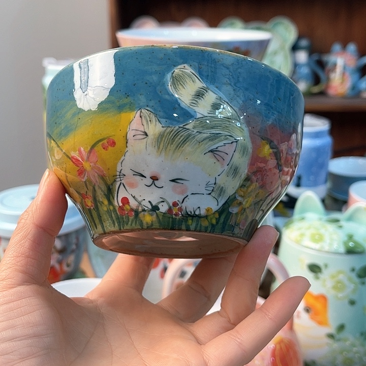 陶景德镇釉下手绘陶瓷 