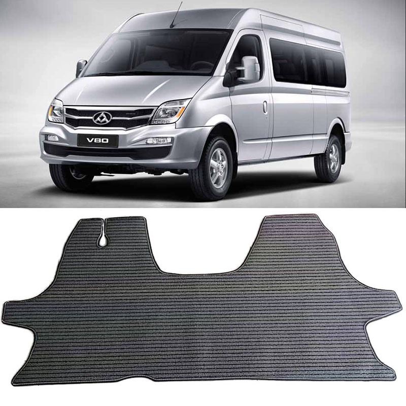 上汽大通V80脚垫亚麻地毯垫防水耐磨江铃全顺特顺福顺脚垫前排垫