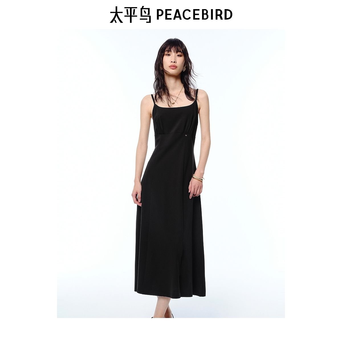 【小米专属】太平鸟女装莫代尔混纺连衣裙A1FAF2181