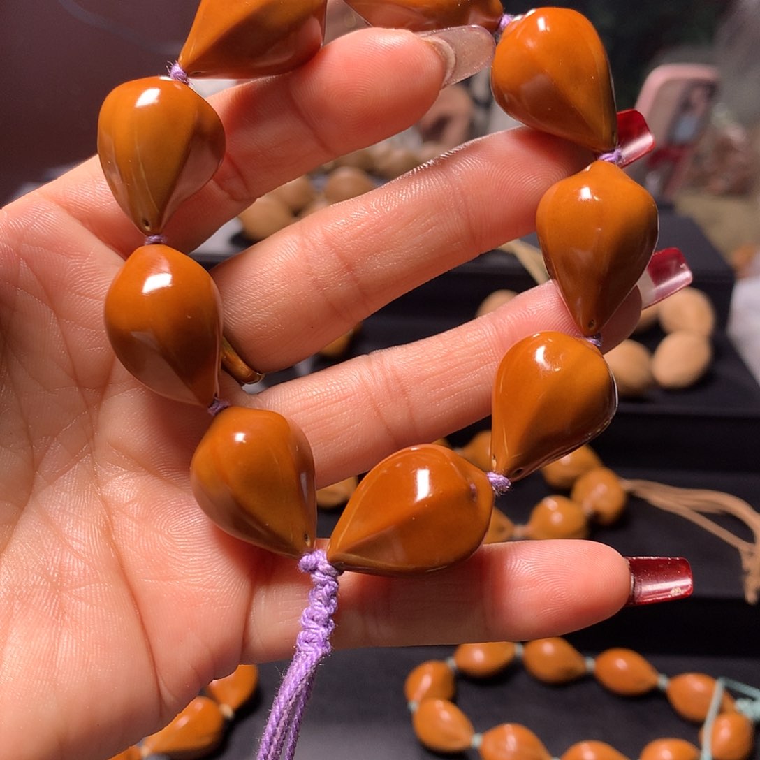 橄榄核手串/手链蜡***馨三花手串