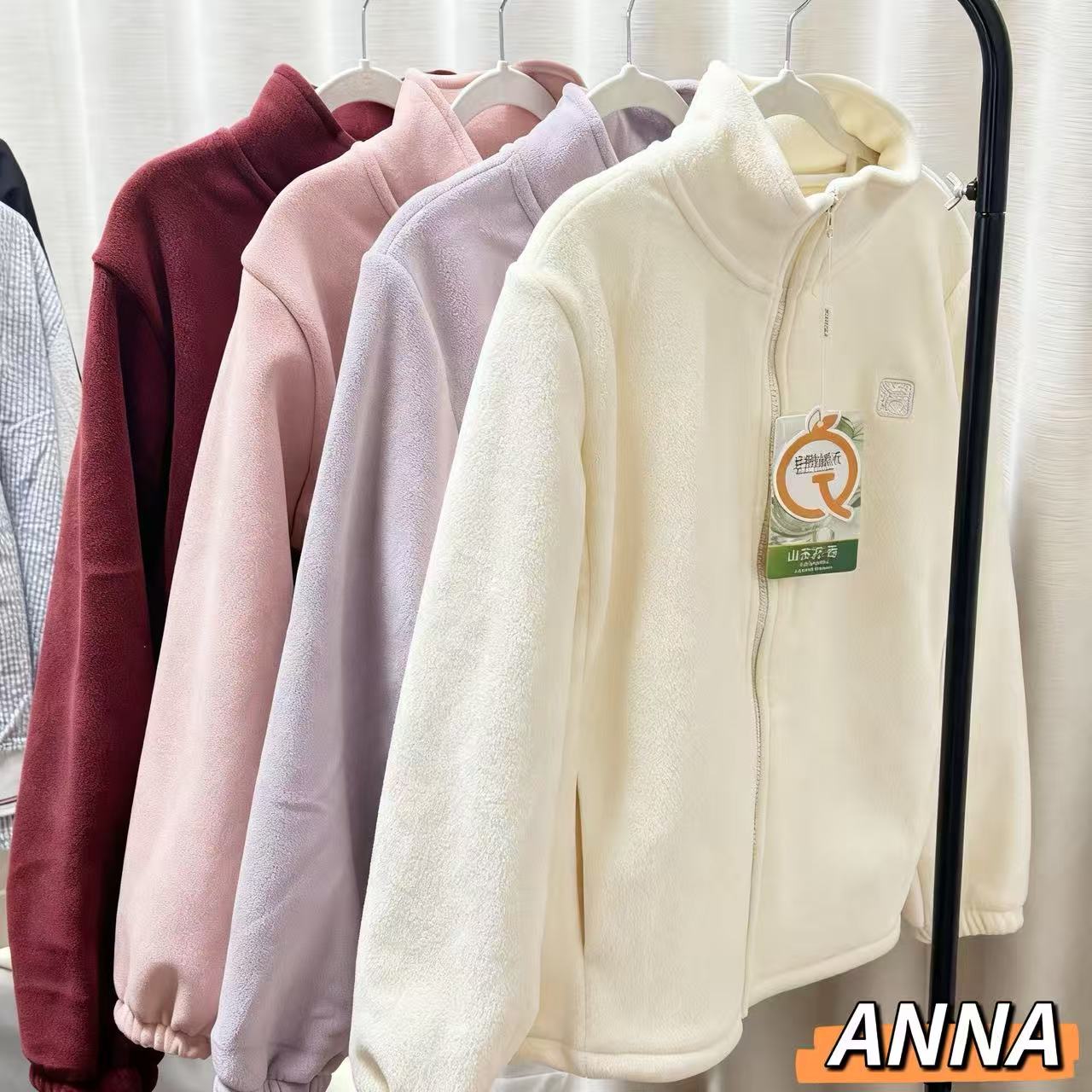 双面奥利绒外套女款保暖抓绒防风立领山茶油上衣6898冬季秋冬加绒