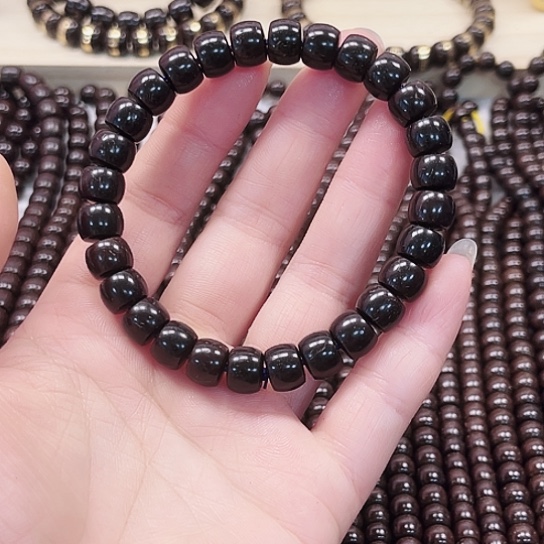 龙***顺椰蒂手串/手链印尼原生态精工椰蒂9✖️7直切单圈