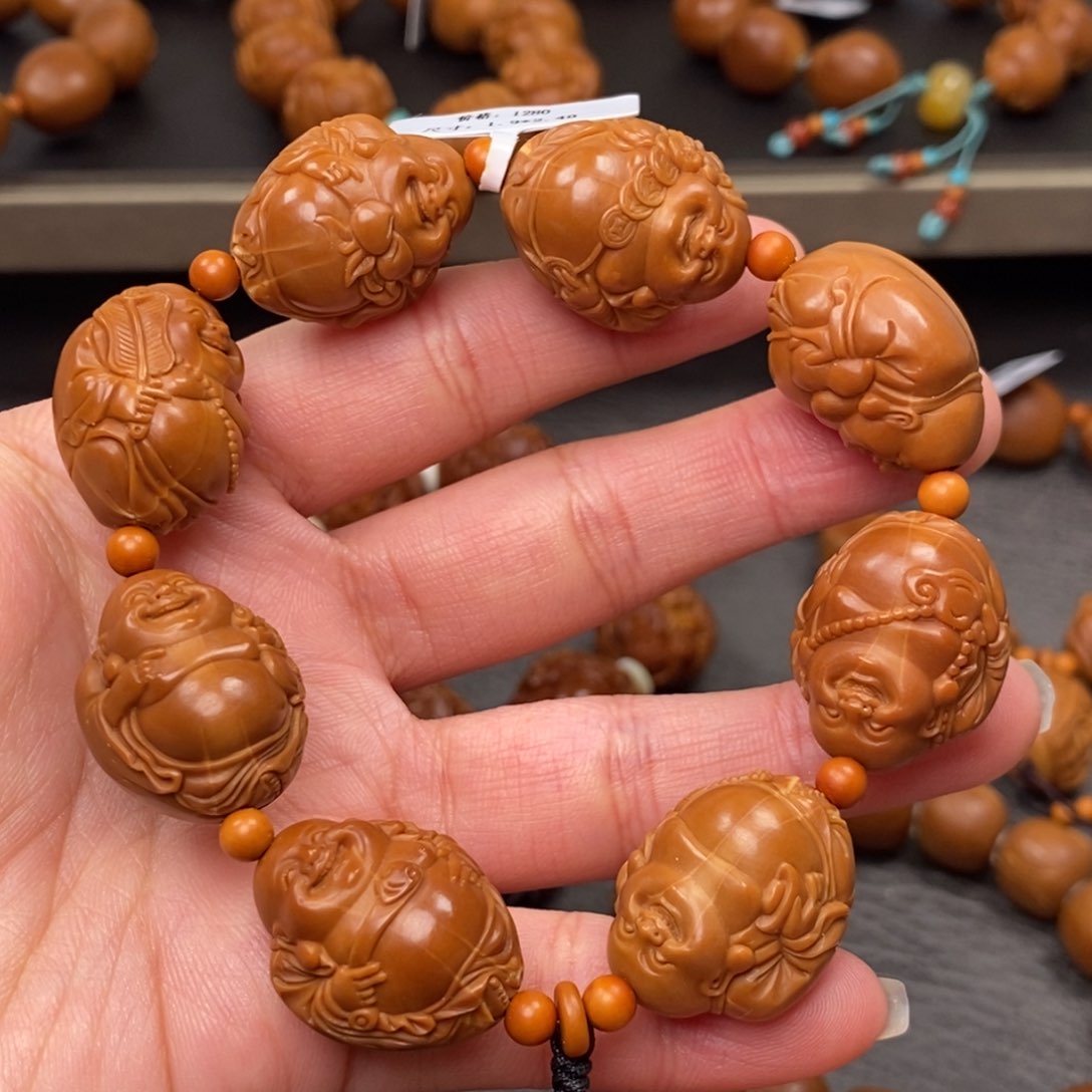 橄榄核手串/手链铁核鲨鱼背弥勒手串1.9✖️2.4