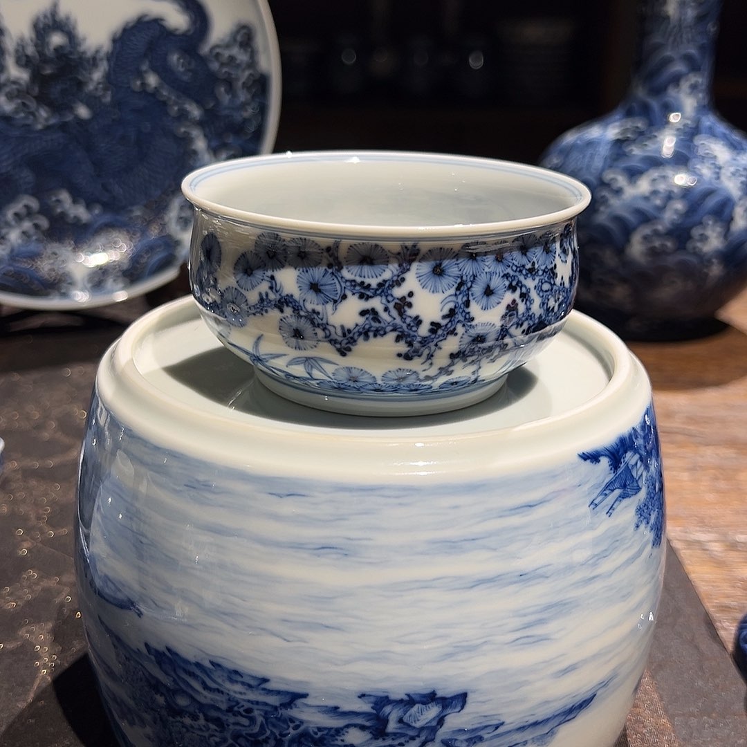 飞***爷摆件景德镇高端茶器松竹梅