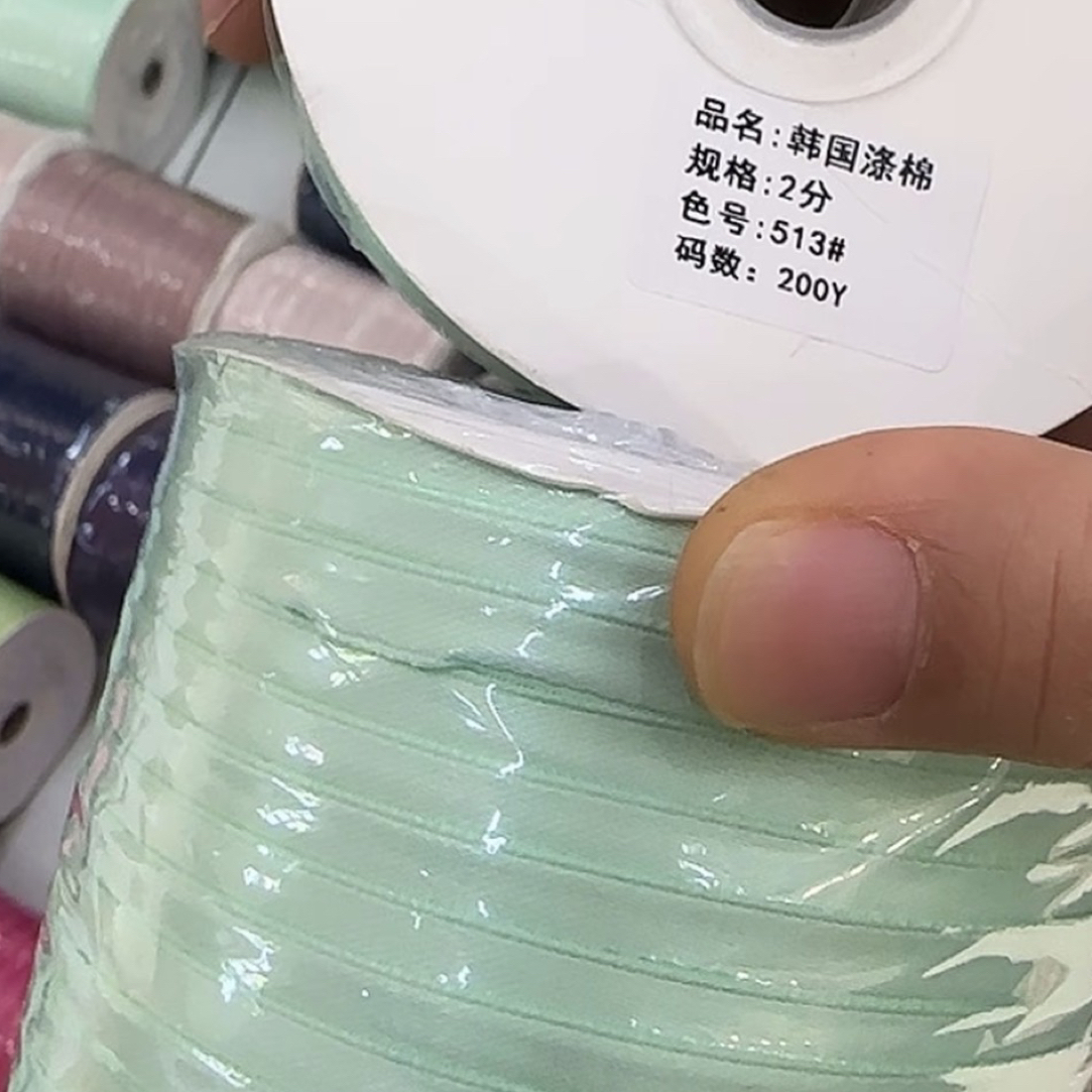 0.6厘米韩版涤棉带1码起卖涤棉双面加厚织带手工发饰