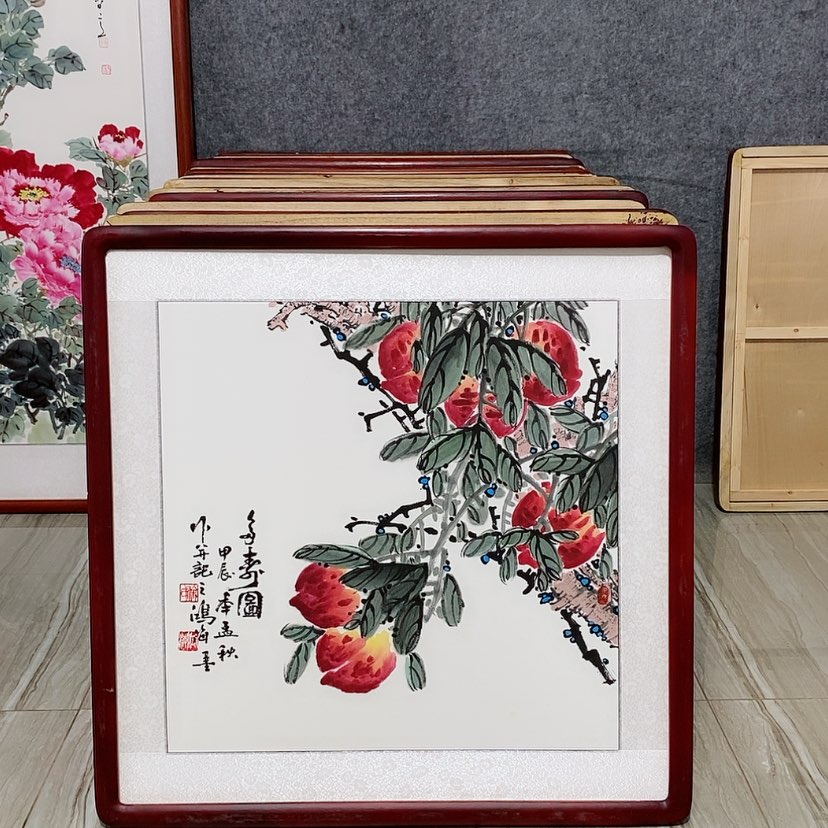 【闪购商品】国画书画作品带框65×65厘米