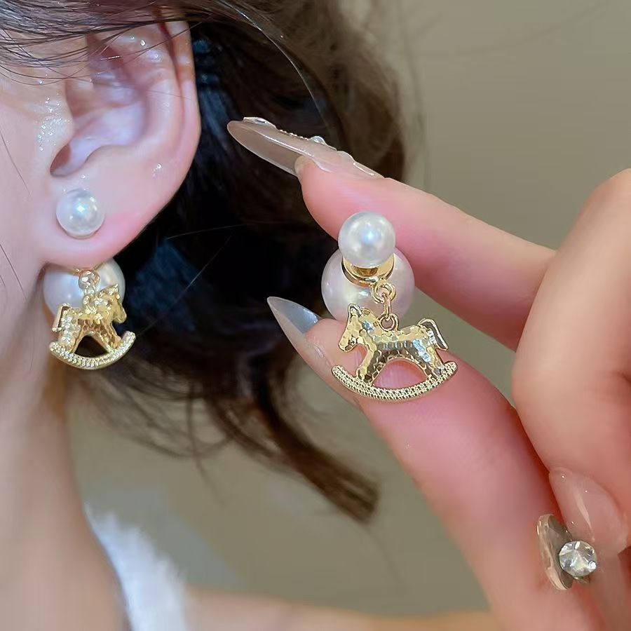 铜合金耳饰 甜美风耳环小巧上班族耳饰轻奢女精致日韩N4053