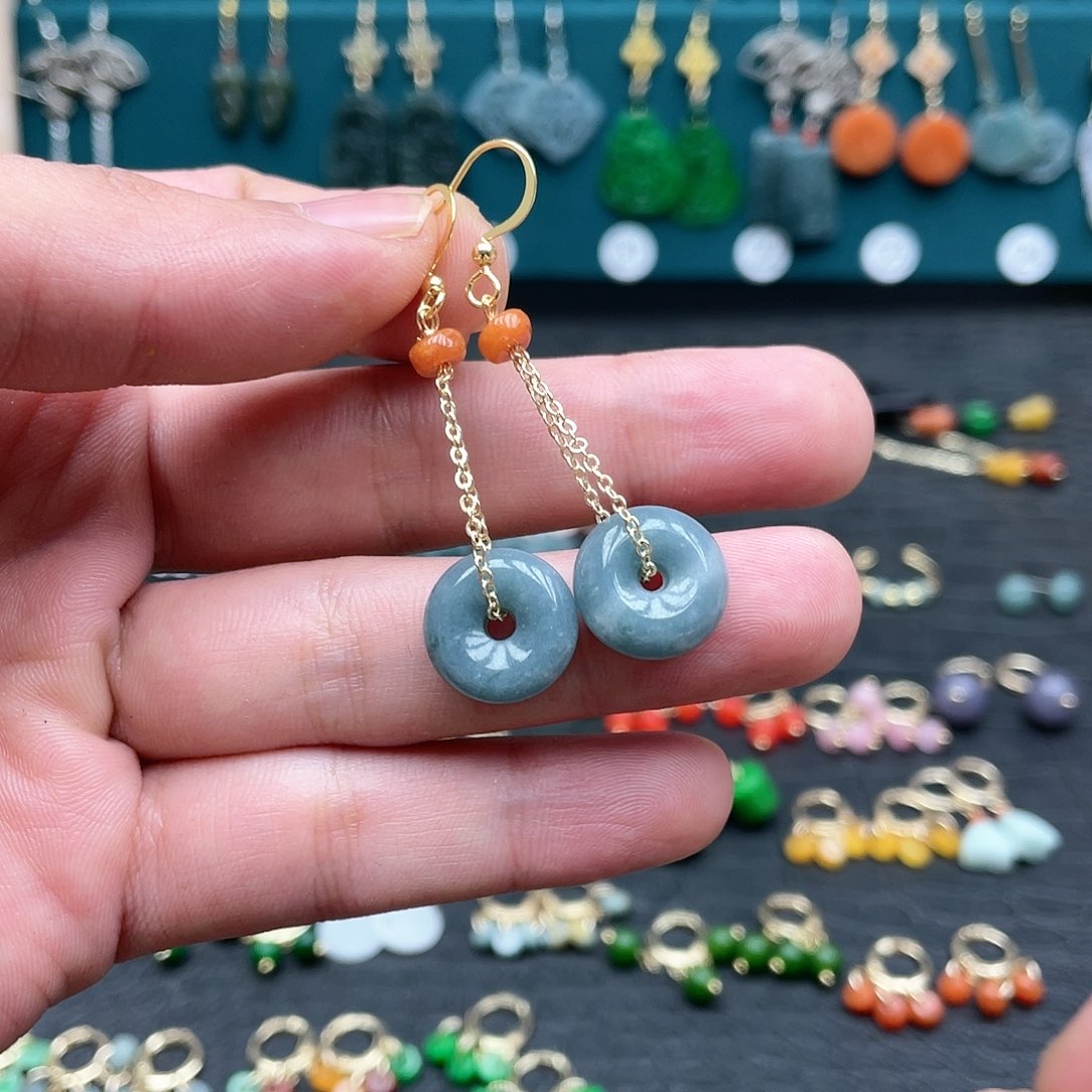 未镶嵌翡翠耳饰0085