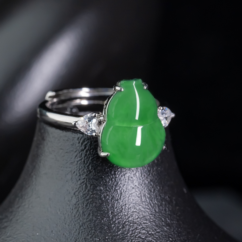 【小胖翡翠】天然翡翠葫芦戒指A货百搭日常通用款手饰-多样性发1