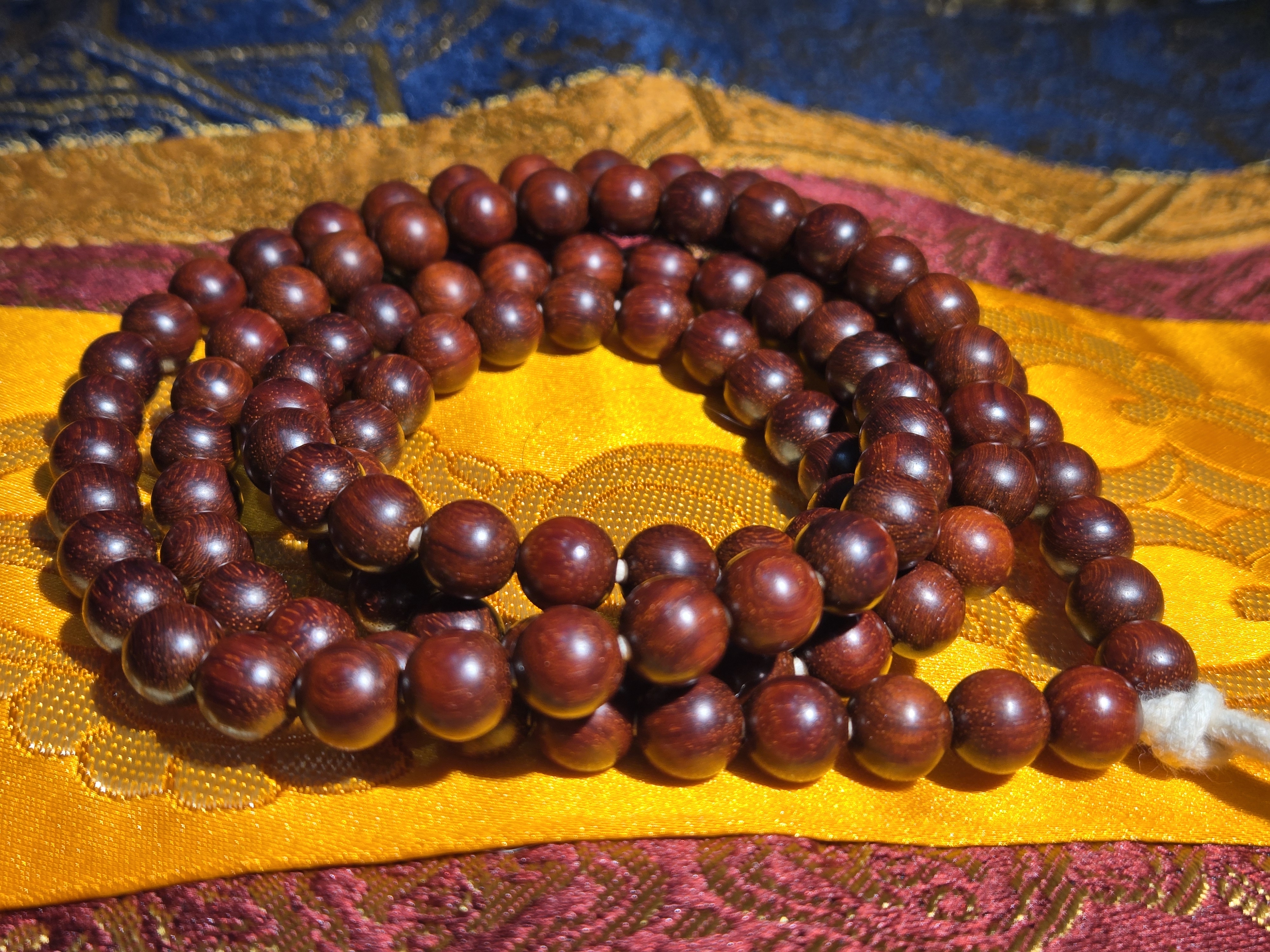 纯手工DIY原生态印度泥料小叶紫檀108尺寸8*8