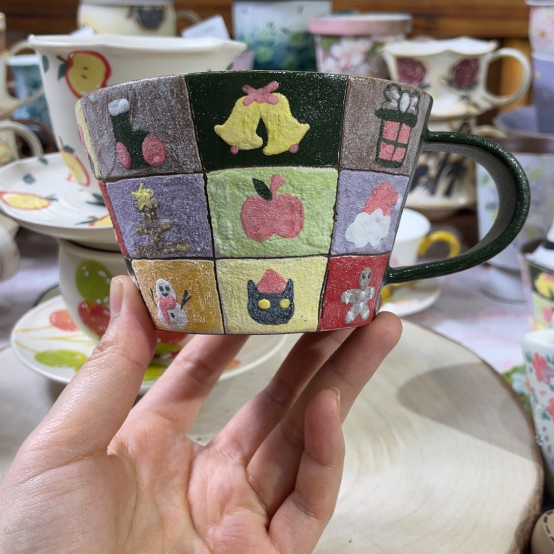 景德镇手工岩彩杯179