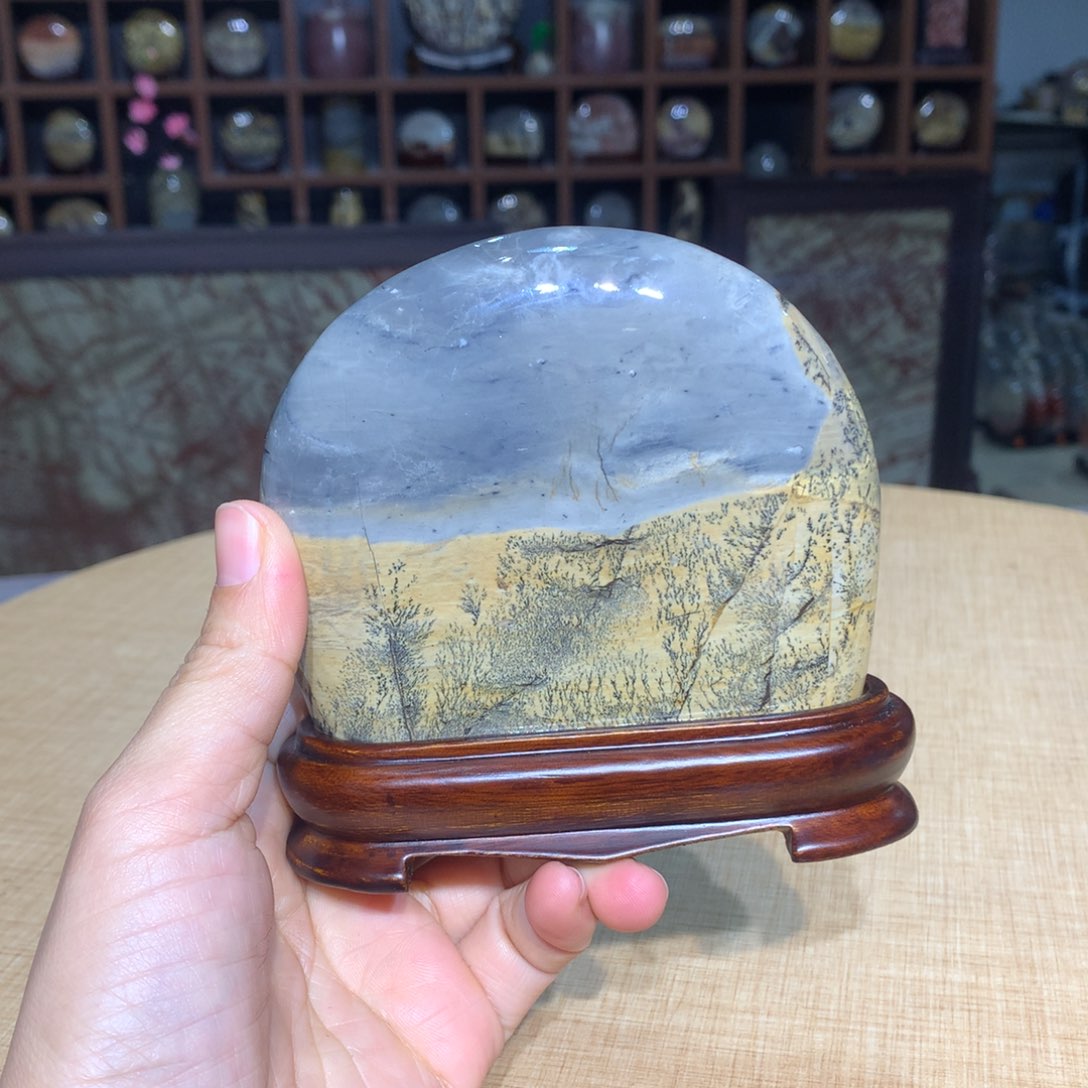紫砂，广西国画石摆件，收藏观赏