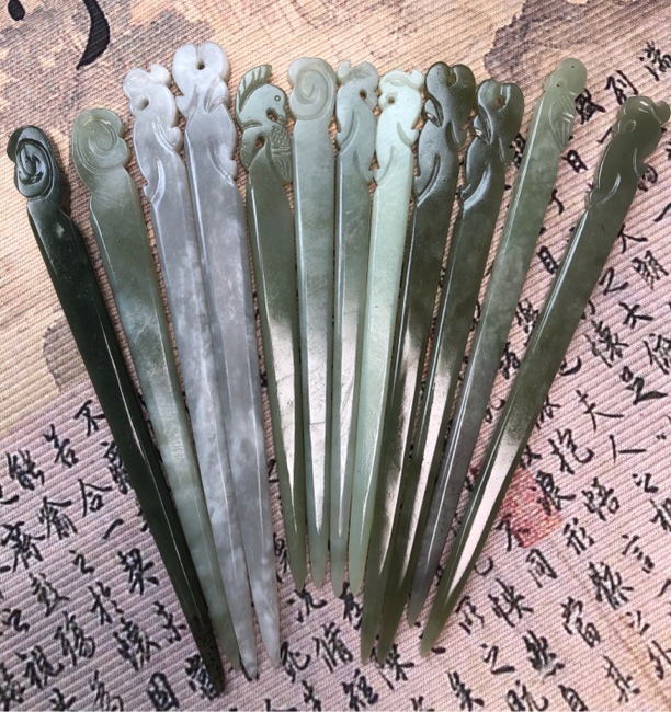 复古雕刻和田发簪，拍1发1。直播间选品。