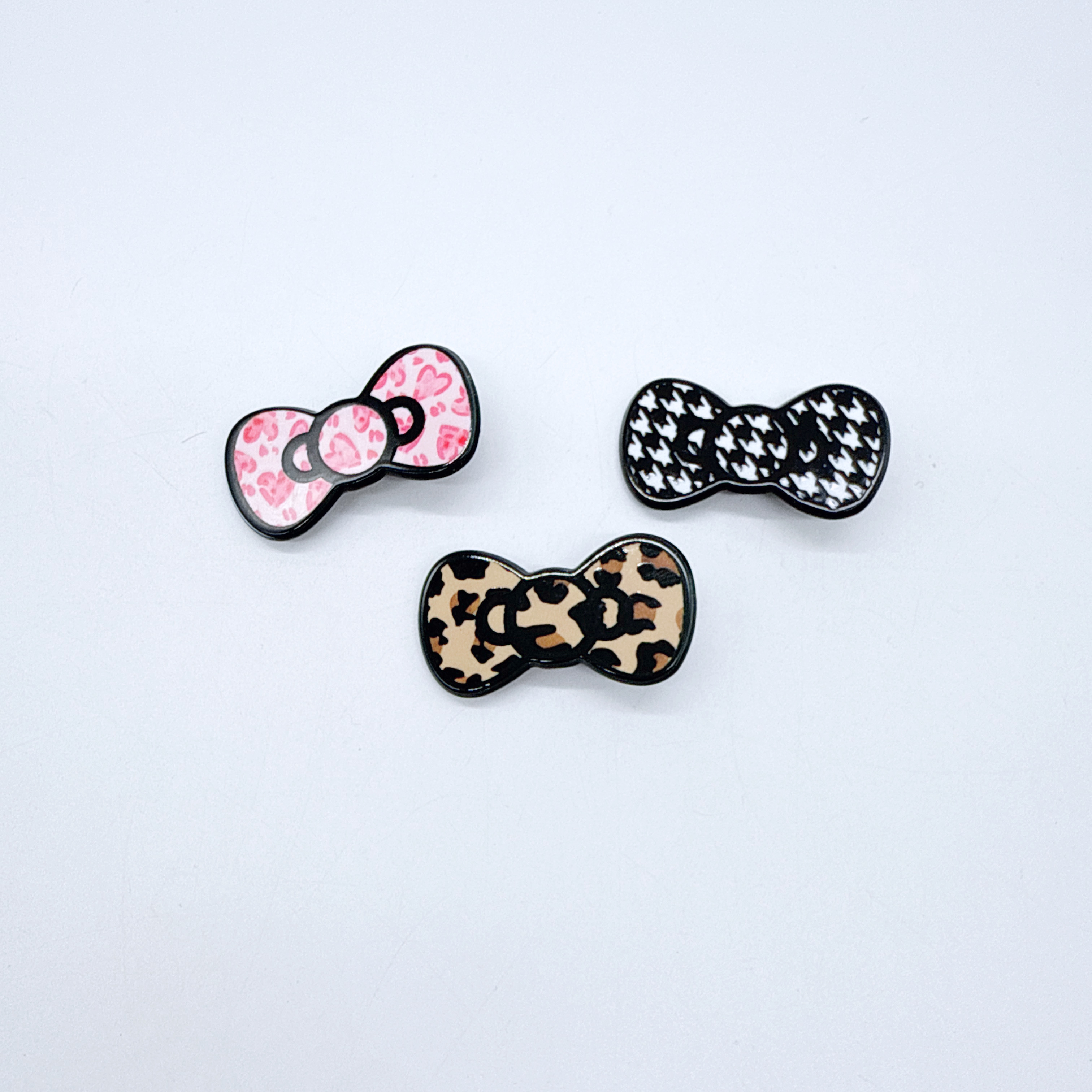 Mi33 豹纹蝴蝶结鸭嘴夹 Y22054R2-6