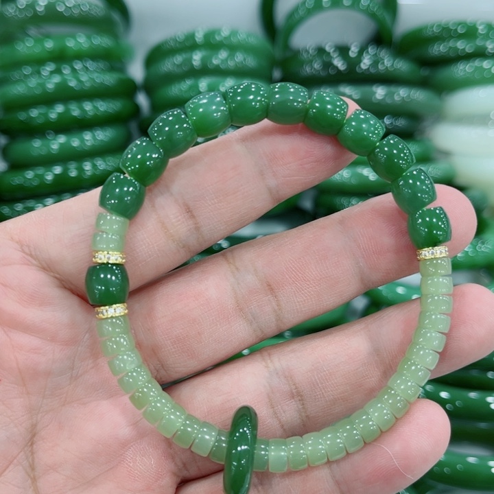 和田玉未镶嵌手链