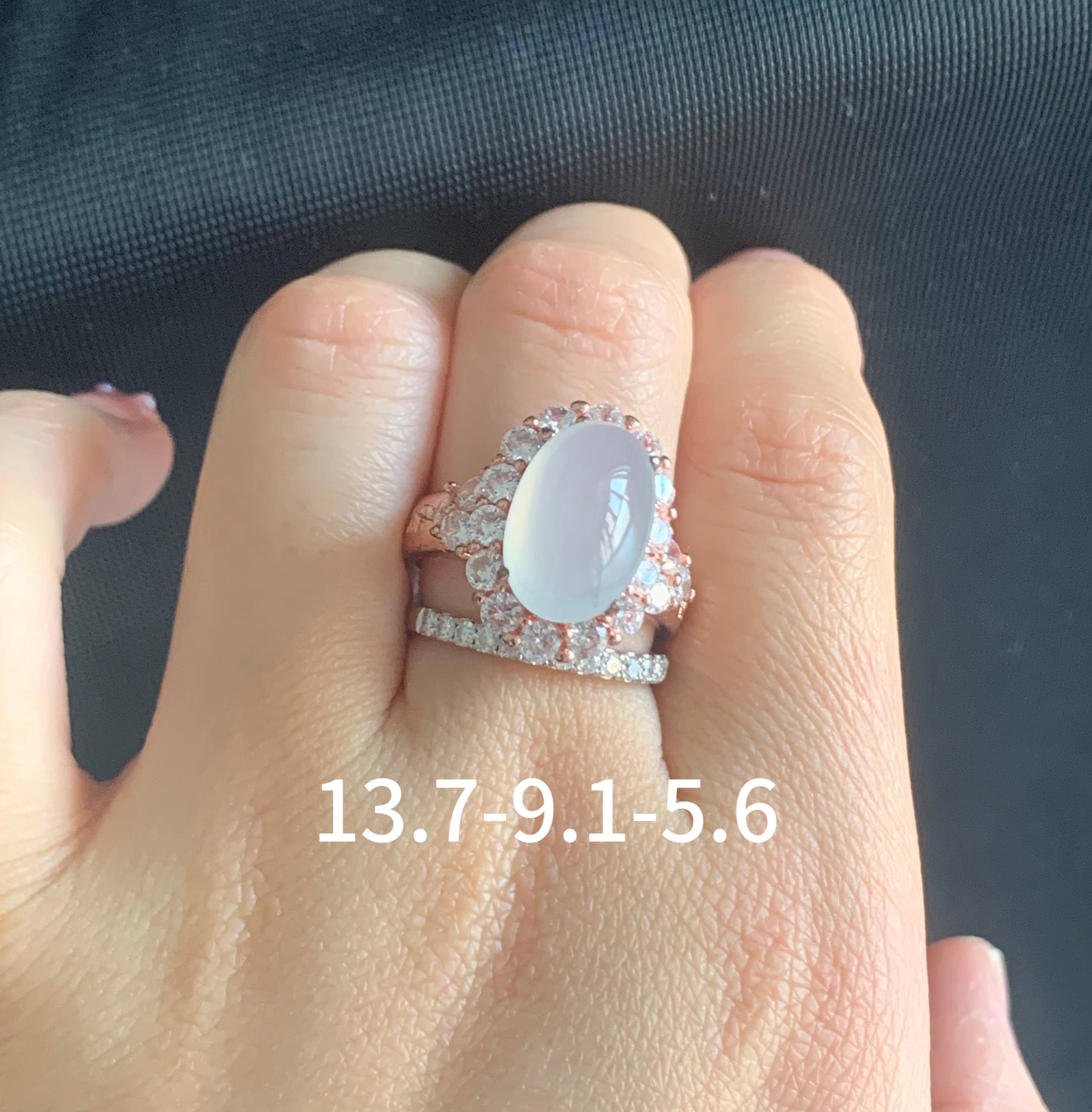 天然缅甸翡翠A货戒面纯白底大颗粒冰胶裸石蛋面