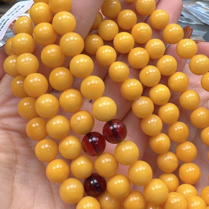 琥珀未镶嵌珠宝奇石项链