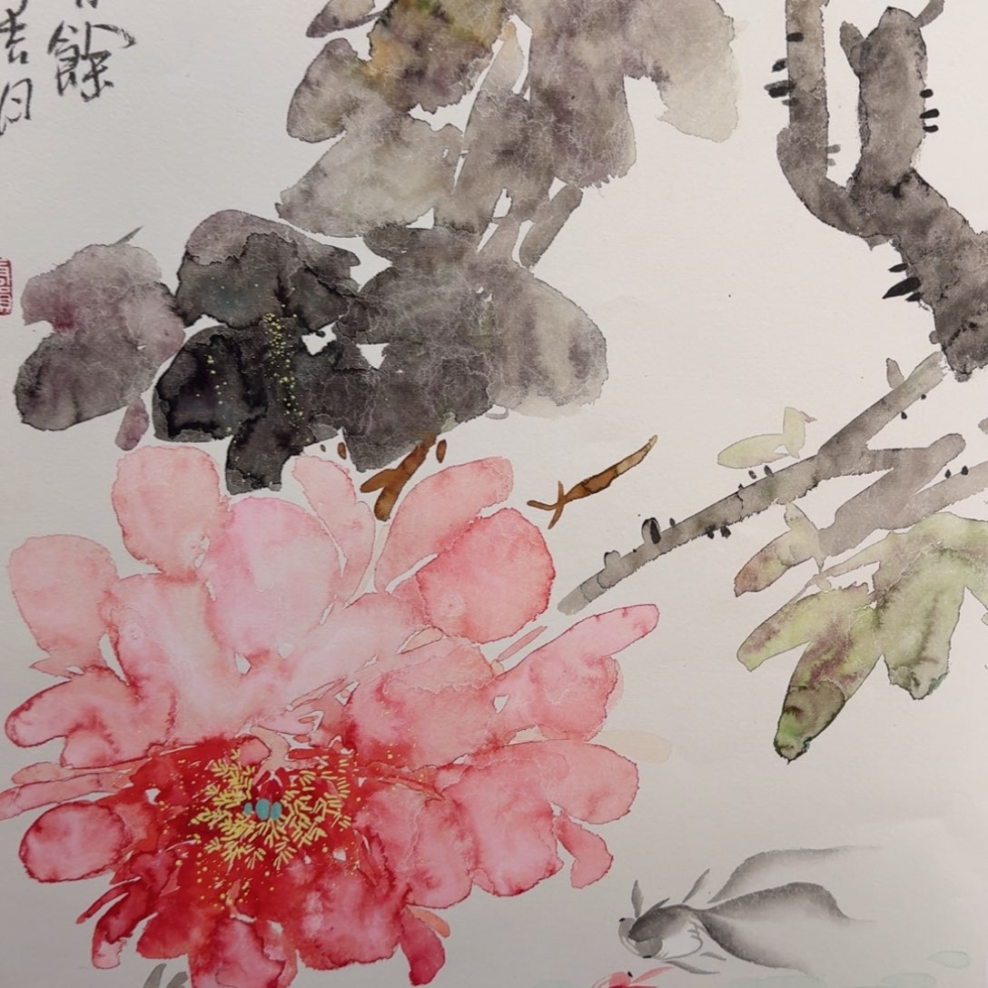 国画国画作品纯手绘山水花鸟
