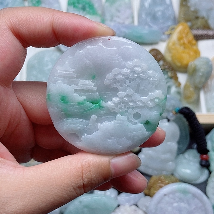 翡翠未镶嵌吊坠(不含链)翡翠