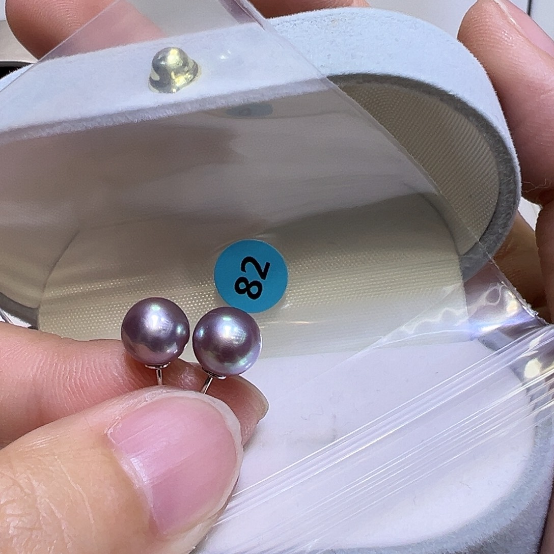 银S925镶嵌耳饰淡水珍珠
