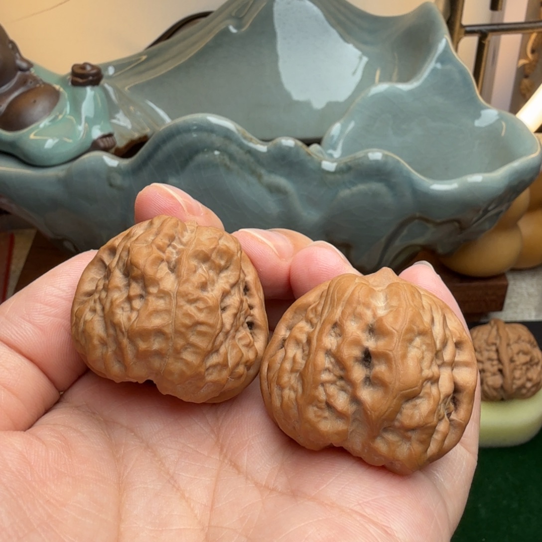 核桃文玩核桃吊坠蛤蟆头37全品