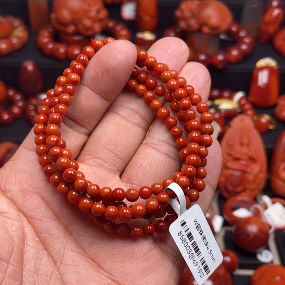 南红玛瑙珠宝奇石未镶嵌多圈4➕