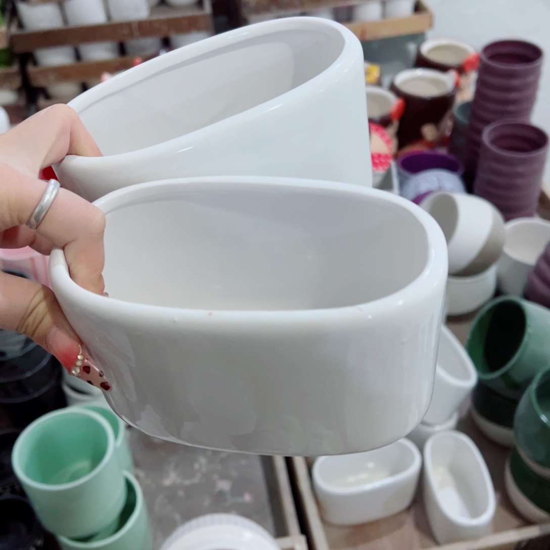 有孔，陶瓷花盆满10米包邮发货