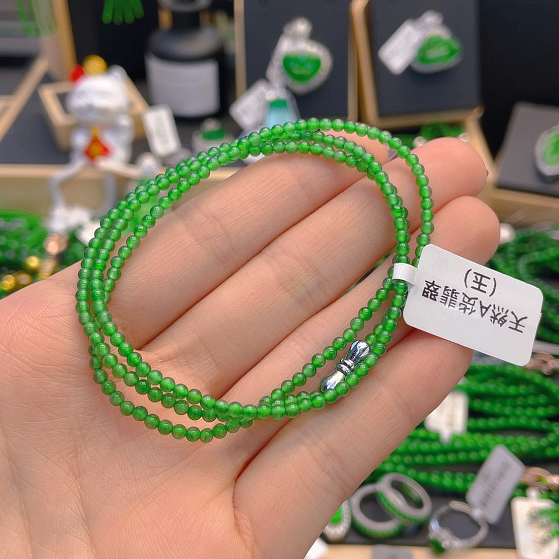 翡翠手链未镶嵌项链卡2.5