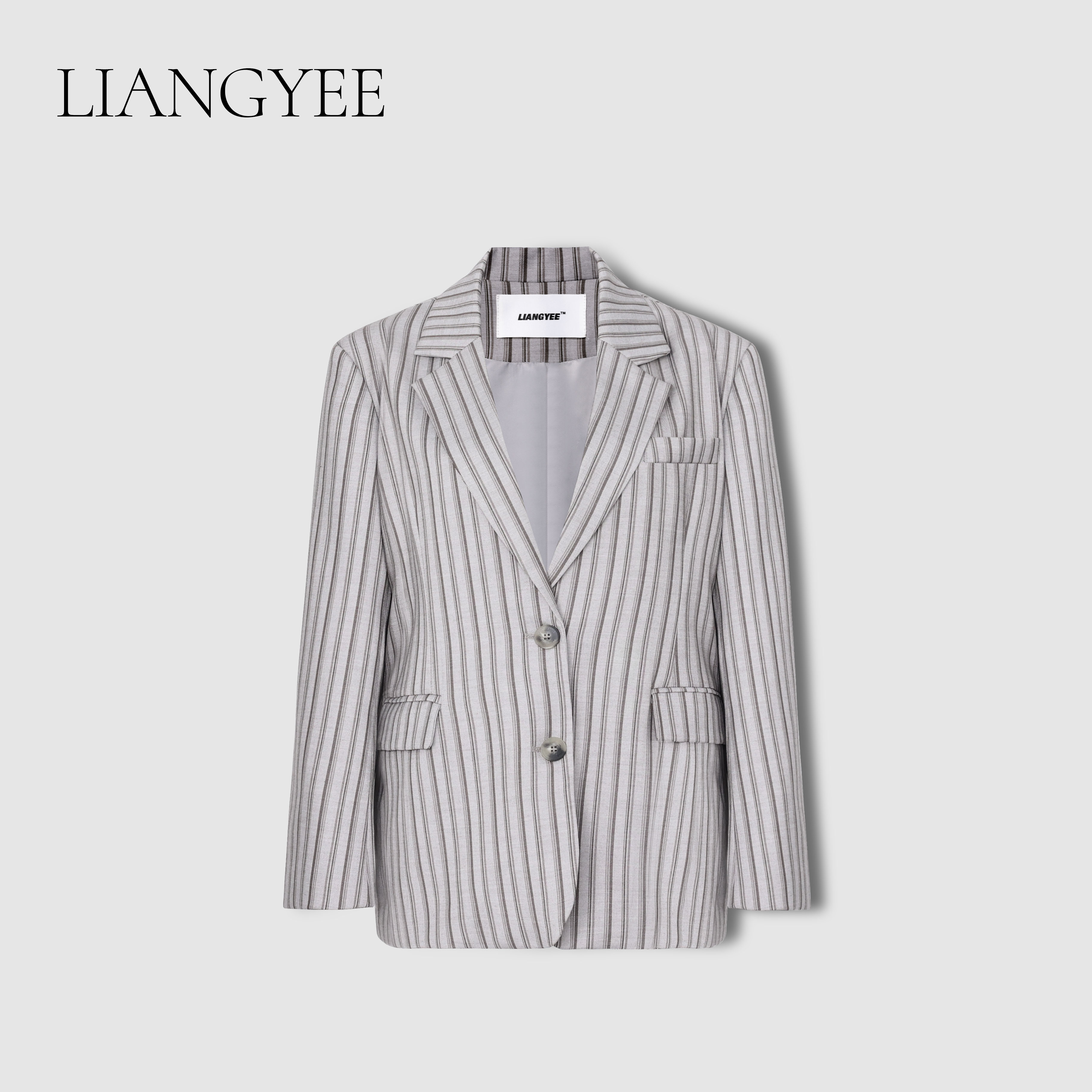 RRB Design 竖条纹 新款复古休闲显瘦西装外套
