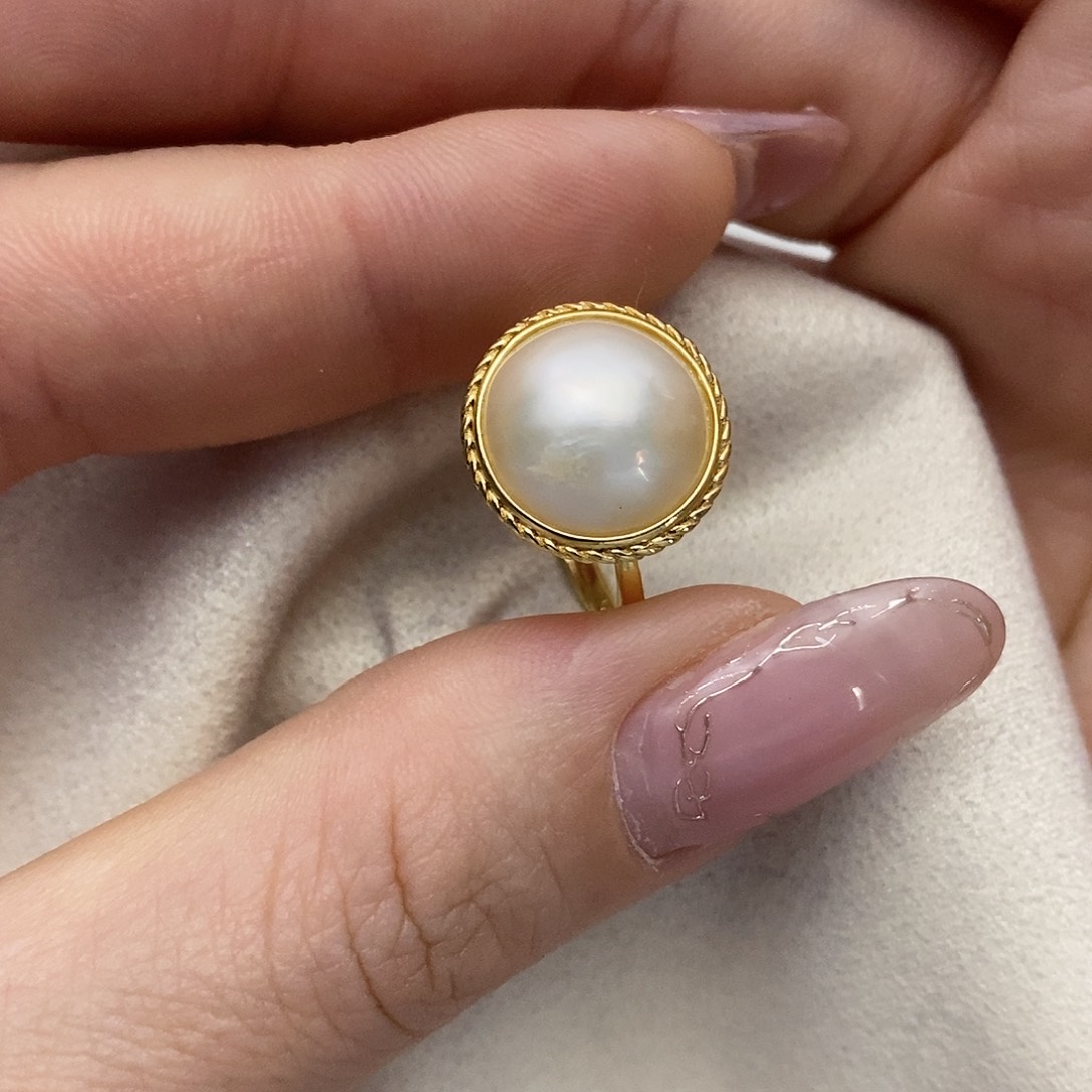 【闪购商品】拼合珍珠（马贝珠）戒指银S925镶嵌