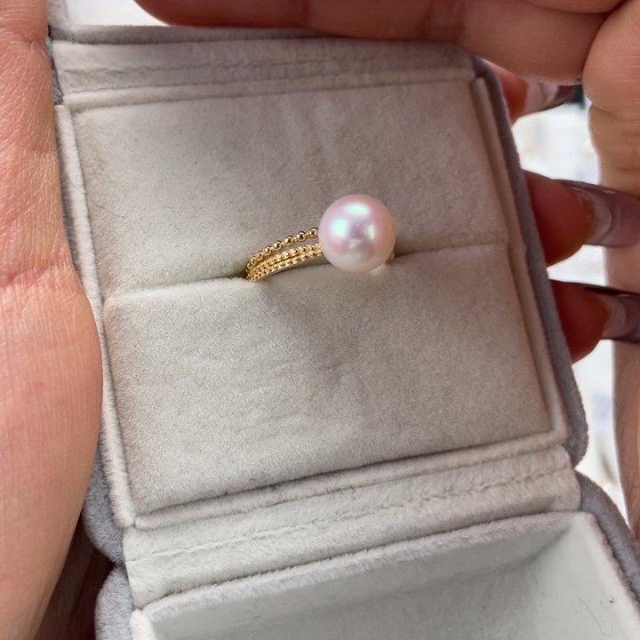 海水珍珠戒指银S925镶嵌