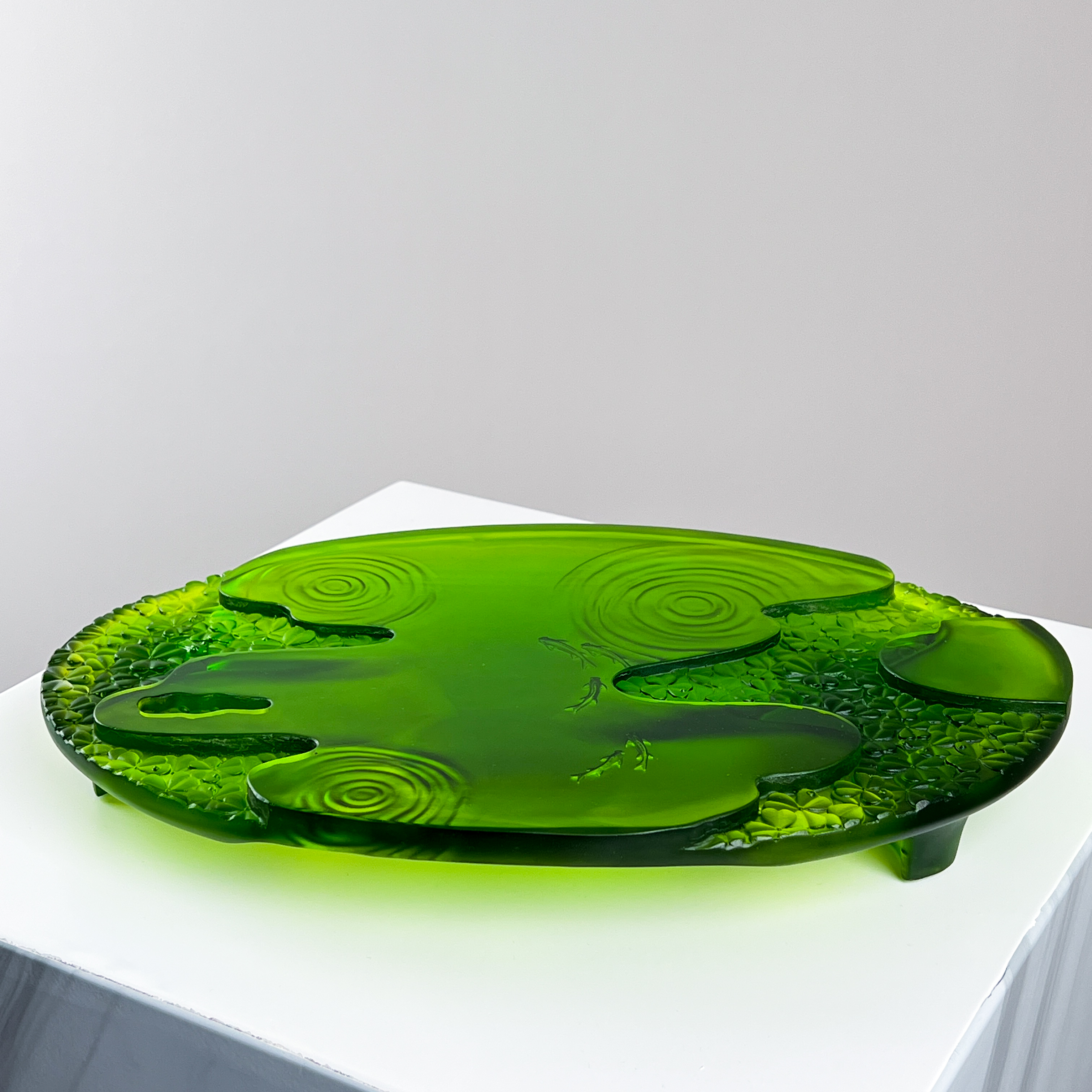 巴比特美学【三叶草干泡茶台】新中式顶奢纯手工水晶琉璃艺术茶台