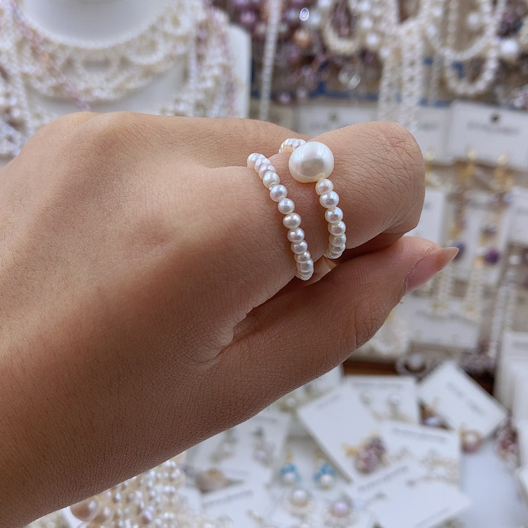 项链银S925镶嵌淡水珍珠