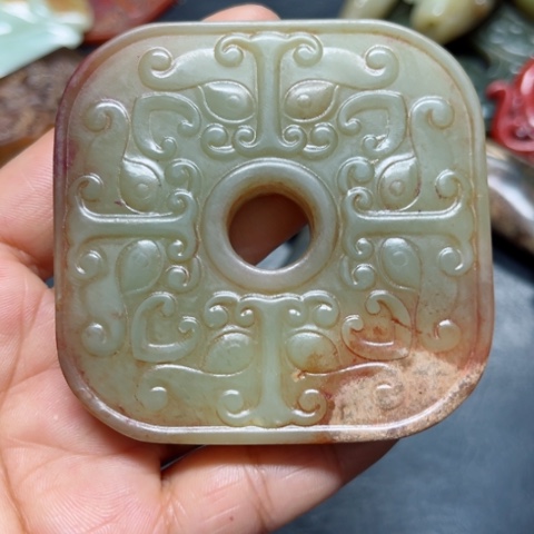 吊坠白玉菩提把件