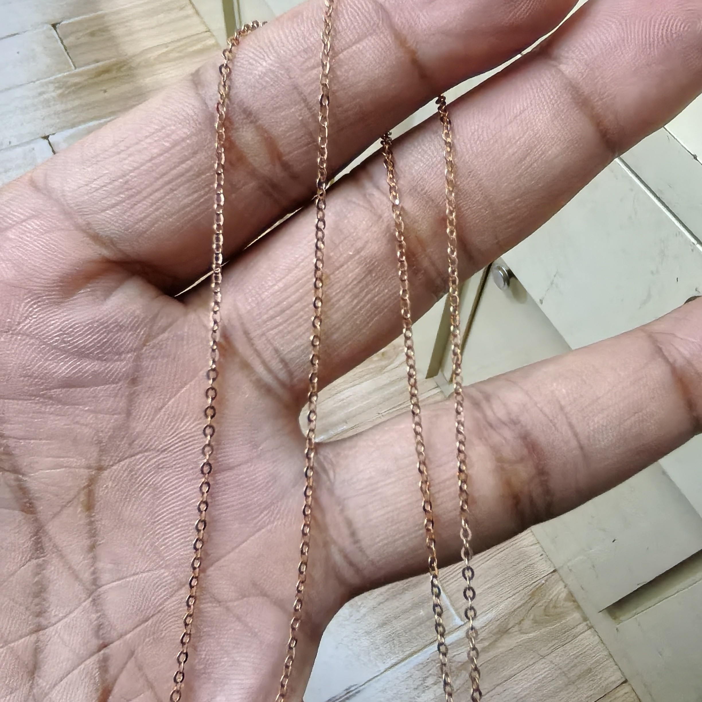 18k玫瑰金项链时尚