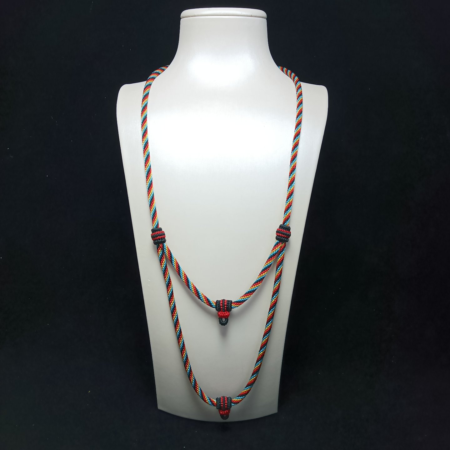 手工定制精编高货双挂项链绳