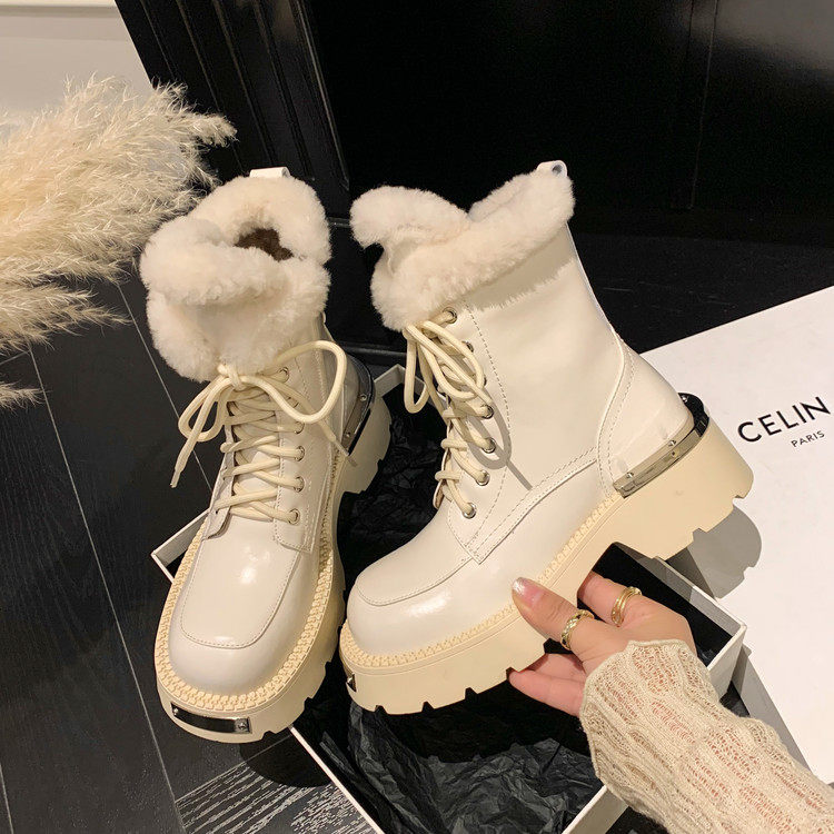 【年末大促】休闲款圆头厚绒雪地短靴CKR  KL6456