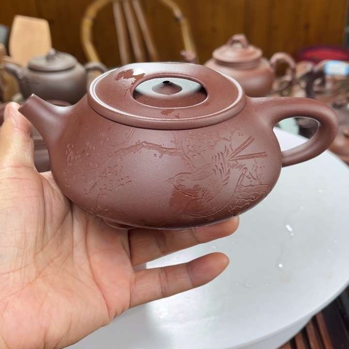茶壶紫砂紫砂花茶