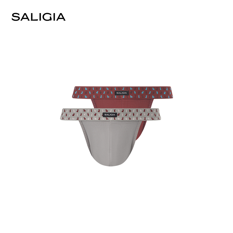 SALIGIA绅士暗码80S超细莫代尔双面异色男士高叉内裤